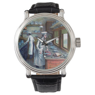 Reloj De Pulsera Chef Vintage - Vigilancia de la muñeca de Ilustrac