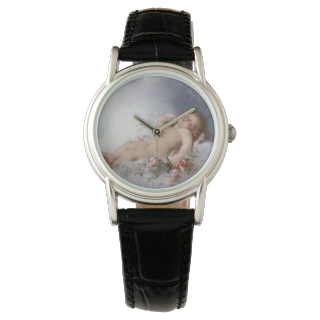 Reloj De Pulsera Cherub durmiente (Putto) (por Léon Bazille Perraul (Anverso)