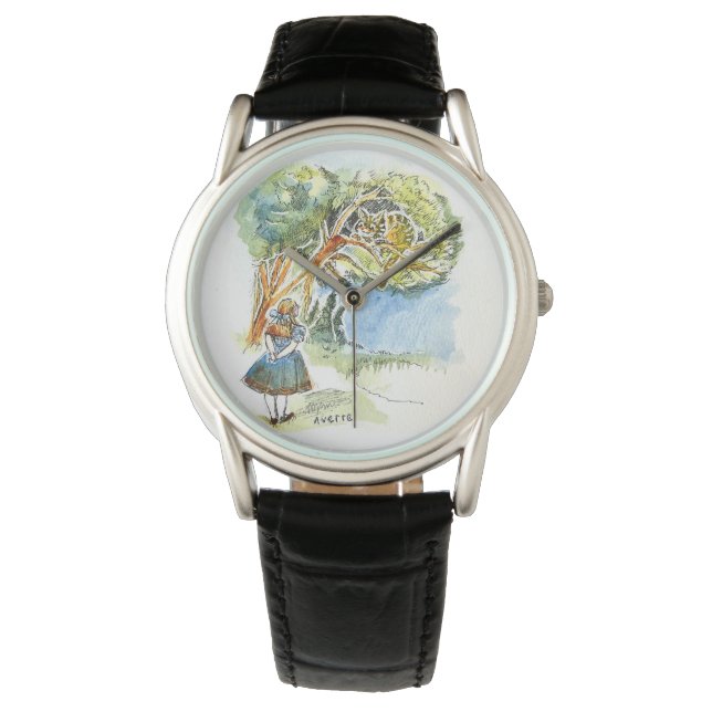 Reloj De Pulsera Cheshire Cat & Alice (Anverso)