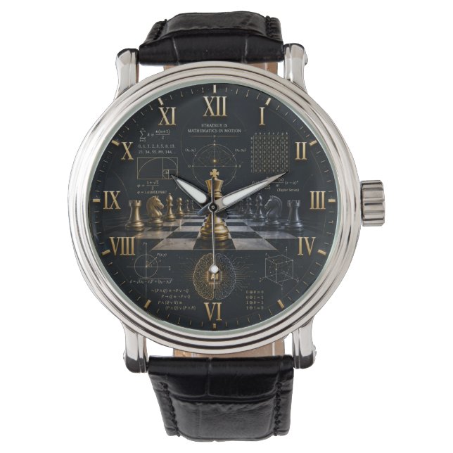 Reloj De Pulsera Chess Mathematics  STEM, Math (Anverso)