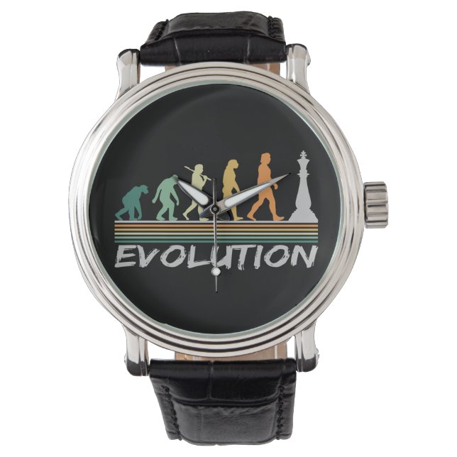 Reloj De Pulsera Chess player Evolution Retro Funny Gift for Man (Anverso)