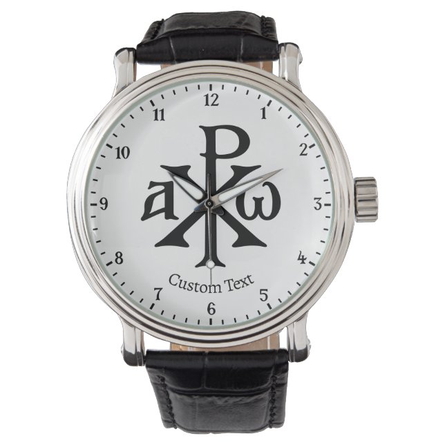 Reloj De Pulsera Chi Rho Christogram (Anverso)