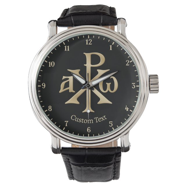 Reloj De Pulsera Chi Rho Christogram (Anverso)