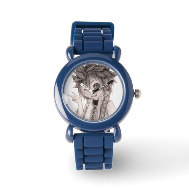 Reloj De Pulsera Chibi Anime Guy (Anverso)