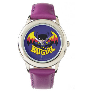 Reloj De Pulsera Chibi Batgirl Con Skyline Y Logo Gótico