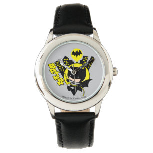 Reloj De Pulsera Chibi Batman Escalando La Ciudad