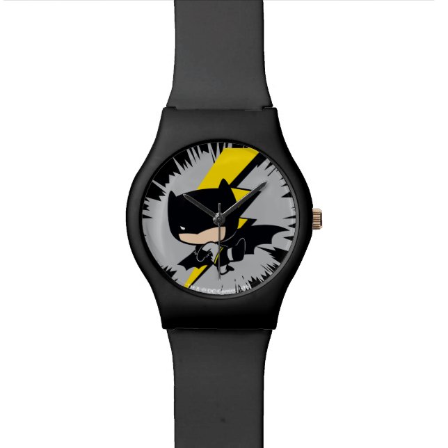 Reloj De Pulsera Chibi Batman Lightning Kick (De cerca)
