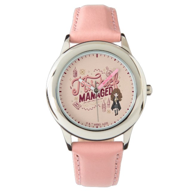Reloj De Pulsera Chibi Hermione "Mischief Managed" (Anverso)