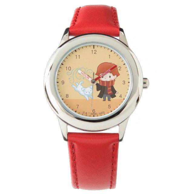 Reloj De Pulsera Chibi Ron Weasley Patronus (Anverso)