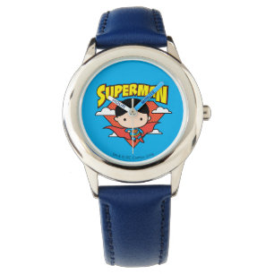 Reloj De Pulsera Chibi Superman Polka Dot Shield y Name