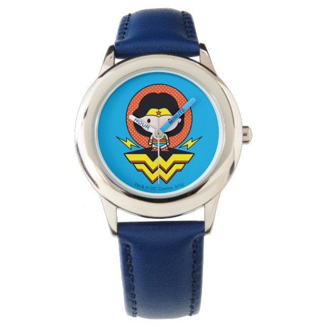 Reloj De Pulsera Chibi WonWoman With Polka Dots and Logo (Anverso)