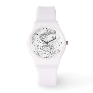 Reloj De Pulsera Chica Aquarius Rótulo Zodiac