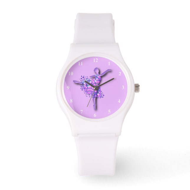 Reloj De Pulsera Chica bailarina de ballet Ballerina Watch - Púrpur (Anverso)