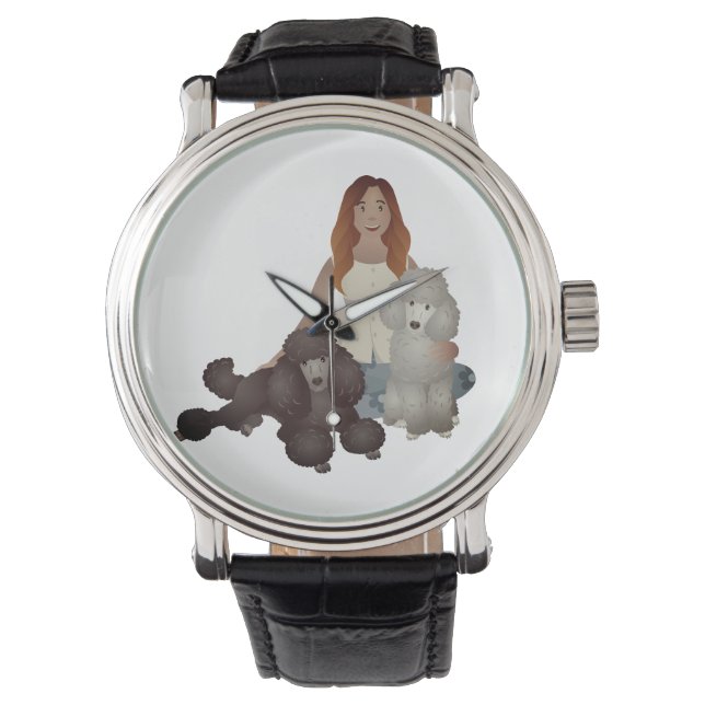 Reloj De Pulsera chica, caniche, amigos (Anverso)