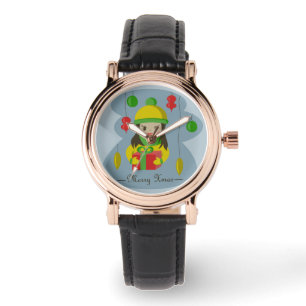 Reloj De Pulsera Chica con caja de regalo para Navidades