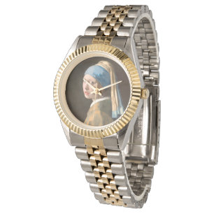 Reloj De Pulsera Chica con Pearl Earring (1665) Johannes Vermeer