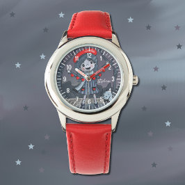 Reloj De Pulsera Chica con Red Hearts Garland Kid Watch
