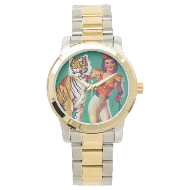 Reloj De Pulsera Chica de anclaje de entrenador de tigres (Anverso)