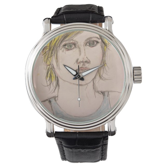 Reloj De Pulsera Chica de balancines con tatuaje (Anverso)