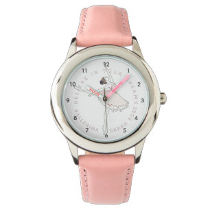 Reloj De Pulsera Chica de balanza rosa  Nombre personalizado Watch