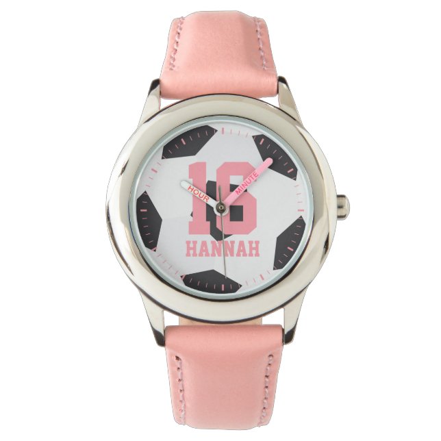 Reloj De Pulsera Chica de baloncesto de fútbol (Anverso)
