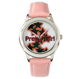 Reloj De Pulsera Chica de bonito Swag Bezel con números rosados