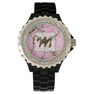 Reloj De Pulsera Chica de caza de camuflaje rosado Real Tree Watch