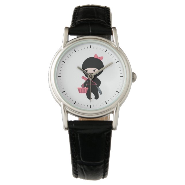 Reloj De Pulsera Chica de compras Ninja (Anverso)