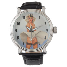 Reloj De Pulsera Chica de estropaje nostálgico de la camiseta