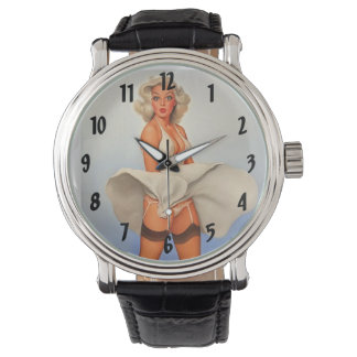 Reloj De Pulsera Chica de estropaje nostálgico de la camiseta