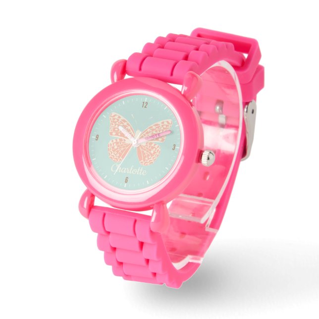 Reloj De Pulsera Chica de mariposa bonito (Ángulo)