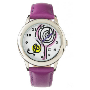 Reloj De Pulsera Chica de tenis con raqueta linda y monograma
