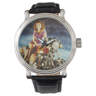 Reloj De Pulsera Chica En Motocicleta