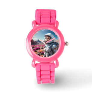 Reloj De Pulsera Chica espacial explora el planeta  