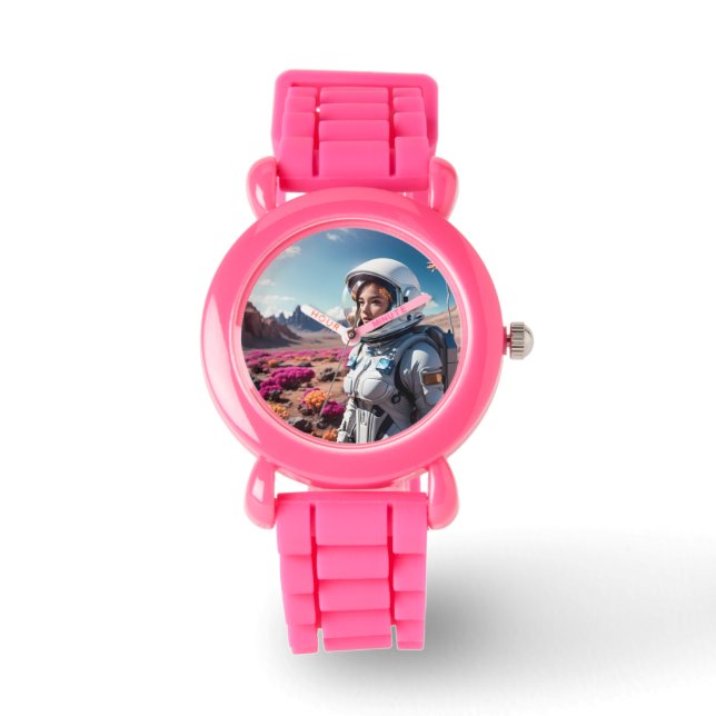 Reloj De Pulsera Chica espacial explora el planeta | (Anverso)