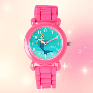 Reloj De Pulsera Chica marino turquesa de princesa Sirena