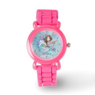 Reloj De Pulsera Chica personalizada de Mermaid Brown Hair