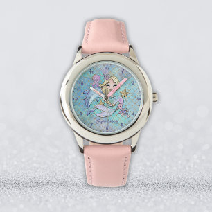 Reloj De Pulsera Chica personalizada de Sirena rubia