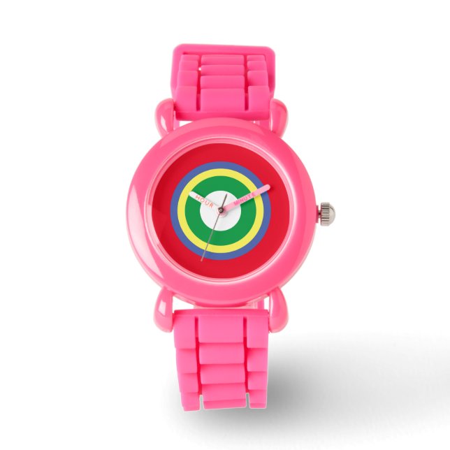 Reloj De Pulsera Chica Purpurina rosa (Anverso)