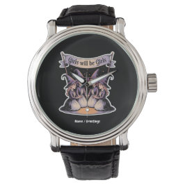 Reloj De Pulsera Chica será Chica Funny Feminismo Bruja Halloween