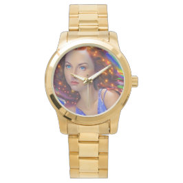 Reloj De Pulsera Chica soñado con luces arcoiris