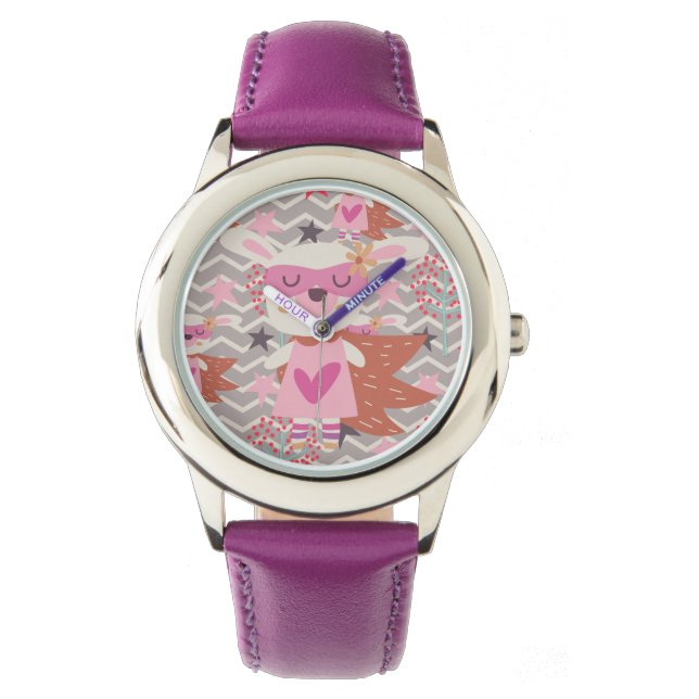 Reloj De Pulsera Chica Superhéroe Bunny (Anverso)
