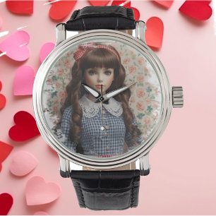 Reloj De Pulsera Chica Vintage Doll Core Whimsical