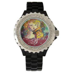 Reloj De Pulsera Chica VIOLINISTA, VIOLÍN Y CAT MONOGRAM