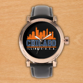 Reloj De Pulsera Chicago Illinois Beatiful Skyline