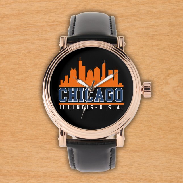 Reloj De Pulsera Chicago Illinois Beatiful Skyline (Subido por el creador)