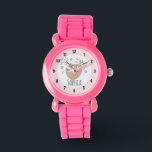 Reloj De Pulsera Chicas acribillan la frase dormido animal y nombra<br><div class="desc">Este lindo y niñito reloj presenta un hermoso doodle de pereza dormido dibujado a mano con flores y hojas. Este bonito diseño rosado también te permitirá añadir tu nombre de chica. El diseño de la jungla y de la vida salvaje perfecto para tu pequeño.</div>