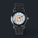 Reloj De Pulsera Chicas adoran a Personalizado caprichoso y nombran<br><div class="desc">Este precioso reloj de niños de boho lindo presenta un adorable personalizado arcoíris. Este bonito diseño colorido también le permitirá añadir el nombre de su chica. Con números claros y fácilmente legibles, este 'primer' reloj es genial para los que recién empiezan a aprender el tiempo. ¡El diseño perfecto para tu...</div>