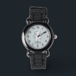 Reloj De Pulsera Chicas adoran a Personalizado de gato negro y blan<br><div class="desc">Este lindo y moderno reloj de niños cuenta con un personalizado de gatos en blanco y negro, con espacio para personalizar el diseño con el nombre de sus chicas. Con números claros y fácilmente legibles, este 'primer' reloj es genial para niños o niños recién empezando a aprender el tiempo. El...</div>