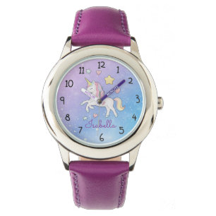 Reloj De Pulsera Chicas adoran unicornio mágico personalizado